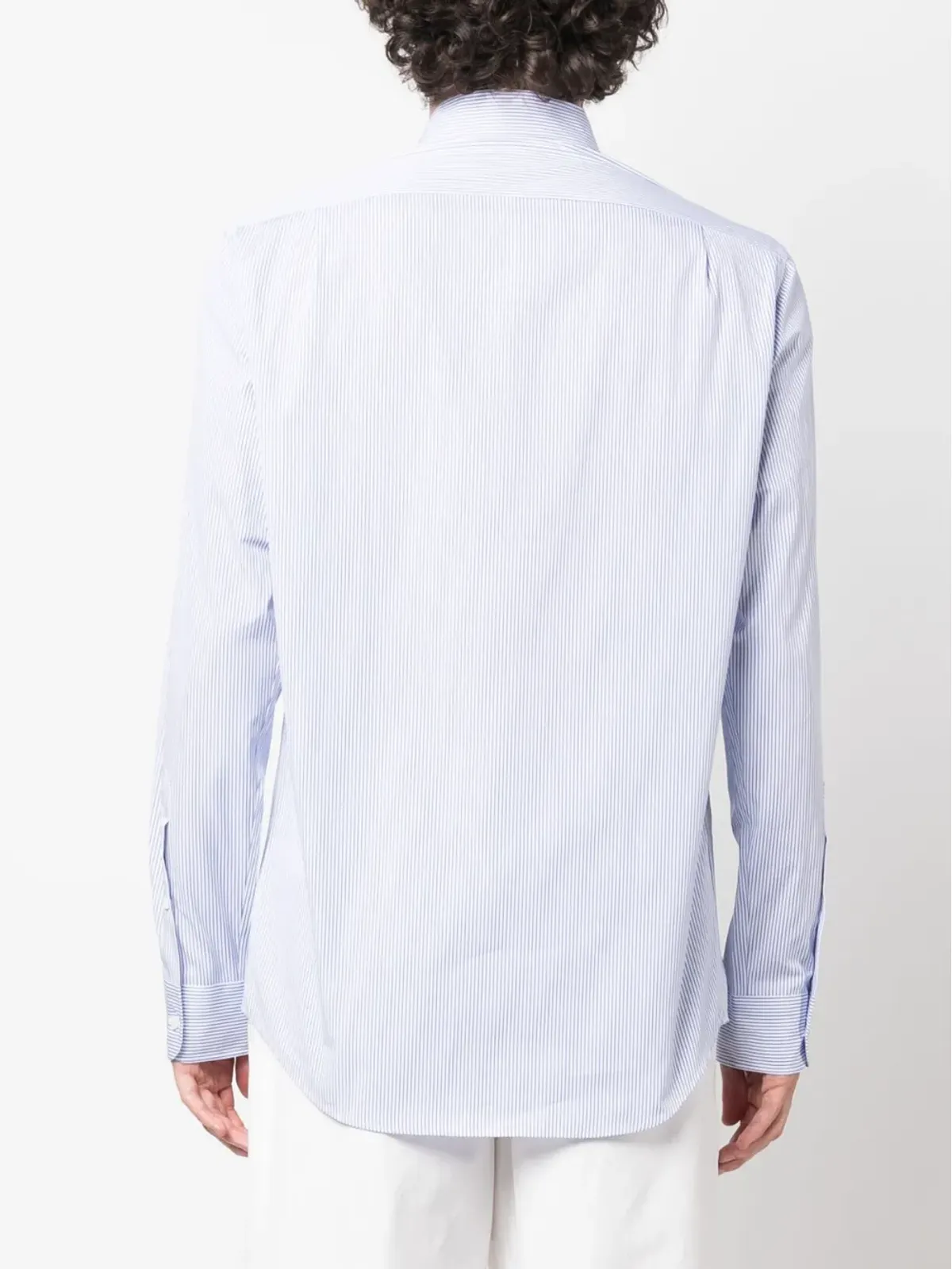 Ralph Lauren Purple Label ストライプ柄コットンシャツ - ブルー - 画像4