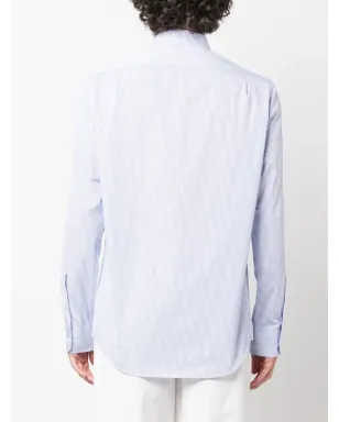 Ralph Lauren Purple Label ストライプ柄コットンシャツ - ブルー - サムネイル4