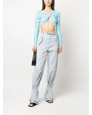 Coperni パターン柄ギャザー入りクロップトップ - サムネイル2