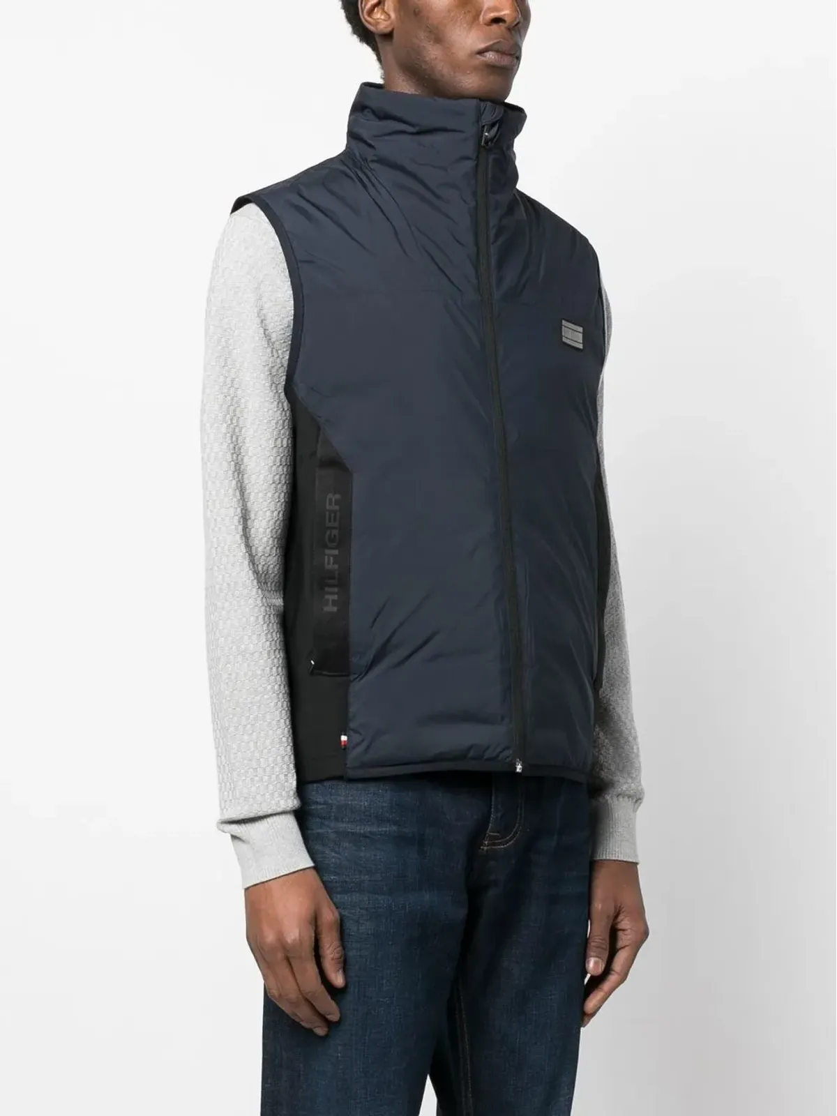 Tommy Hilfiger ハイネックパッド入りジレ - 画像3