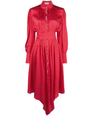Alexandre Vauthier アシンメトリック ポルカドット シルク ドレス - サムネイル1