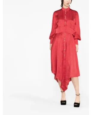 Alexandre Vauthier アシンメトリック ポルカドット シルク ドレス - サムネイル2