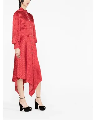 Alexandre Vauthier アシンメトリック ポルカドット シルク ドレス - サムネイル3
