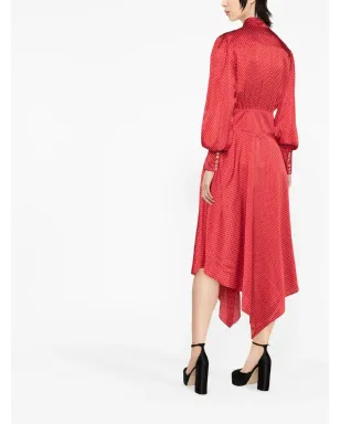 Alexandre Vauthier アシンメトリック ポルカドット シルク ドレス - サムネイル4