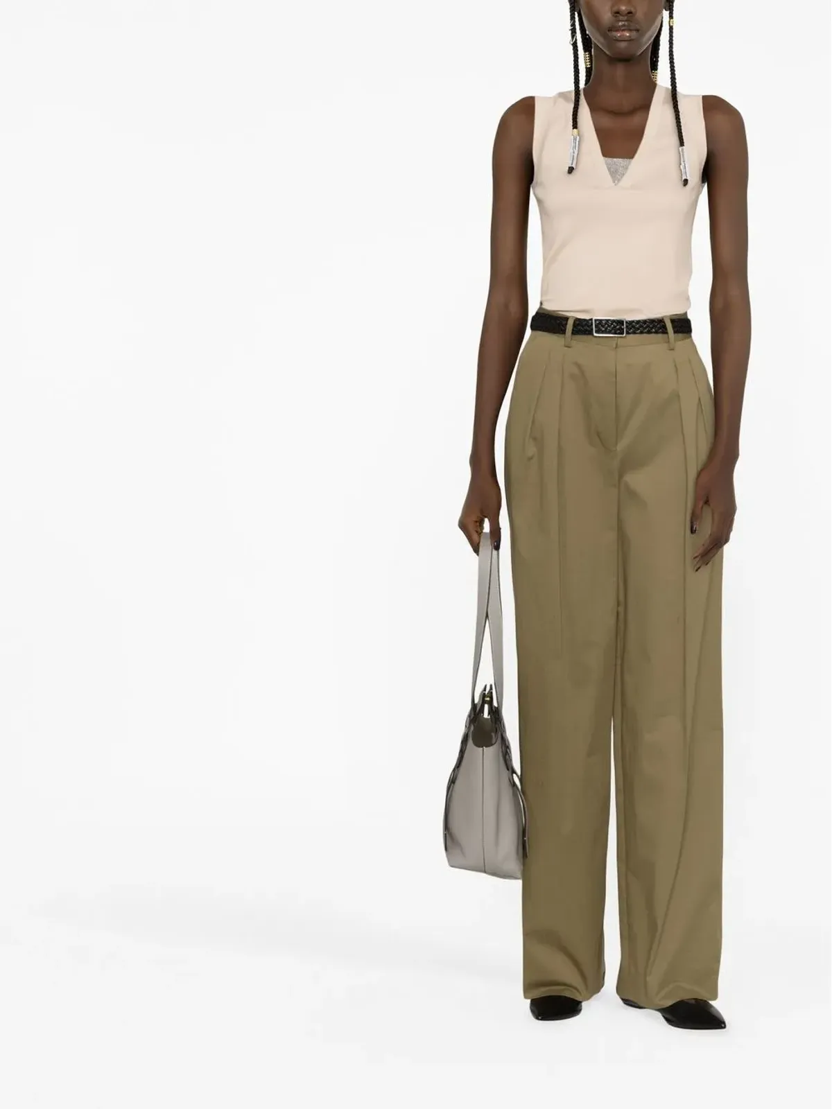 Brunello Cucinelli モニリチェーンリブ編みタンクトップ - 画像2
