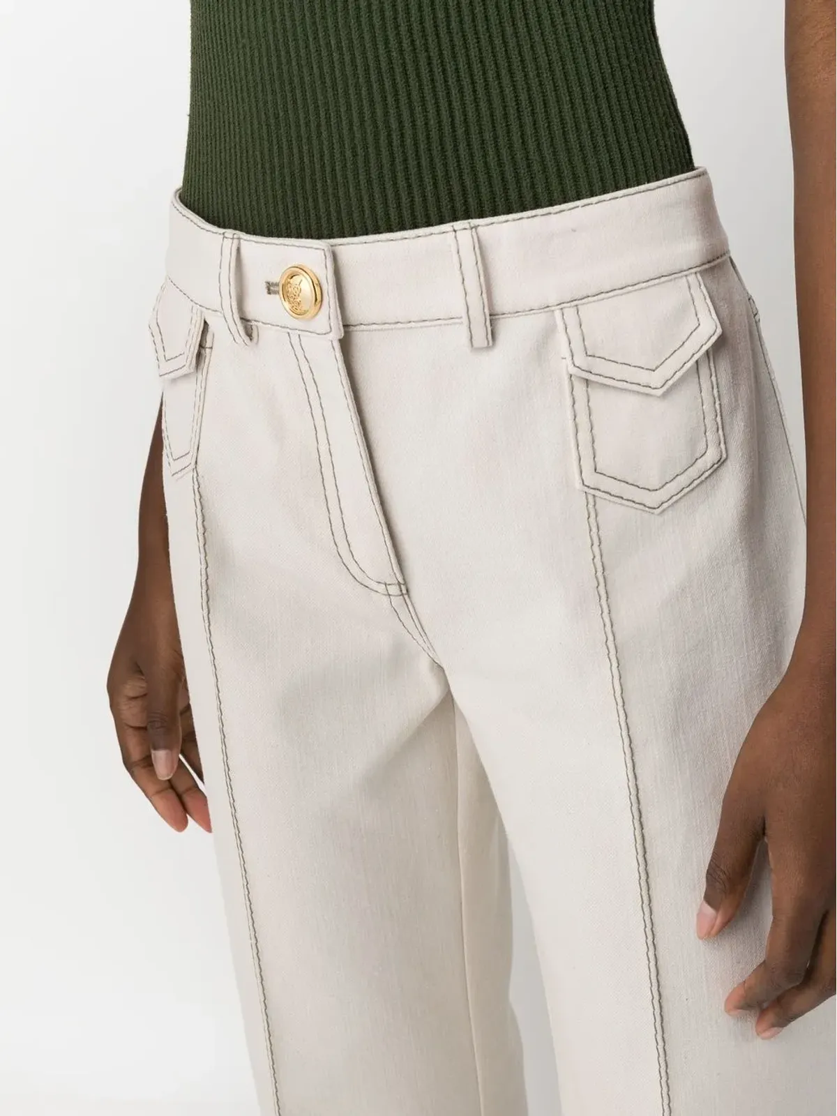 Giambattista Valli ワイドレッグフレアパンツ - 画像5