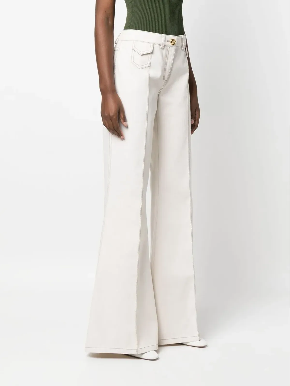 Giambattista Valli ワイドレッグフレアパンツ - 画像3