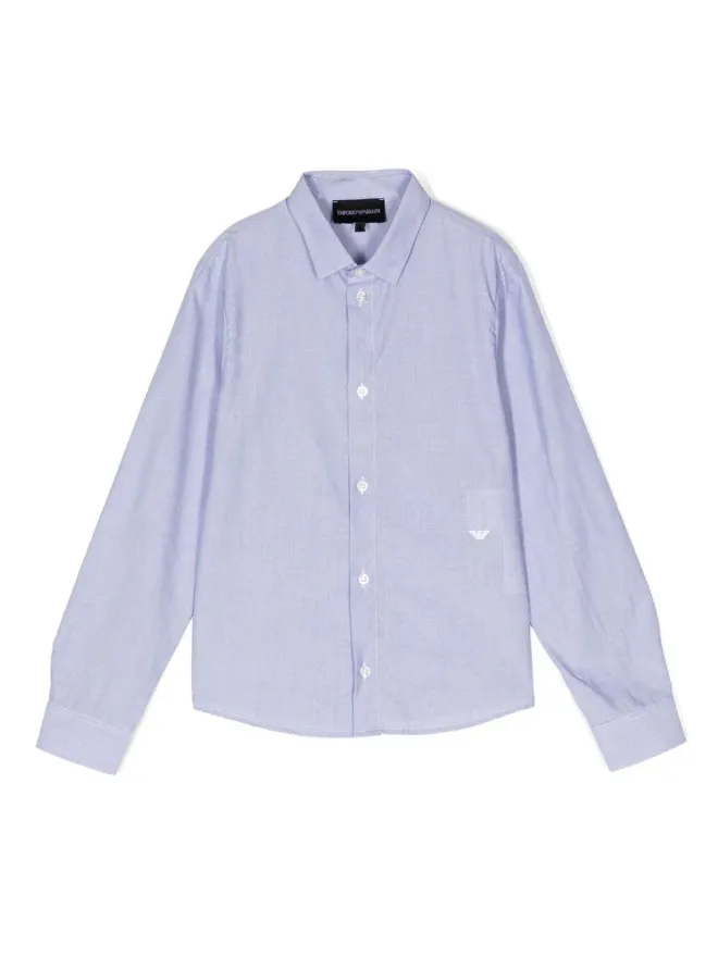 Emporio Armani Kids Emporio Armani Kids 刺繍ロゴ ドット柄シャツの商品画像