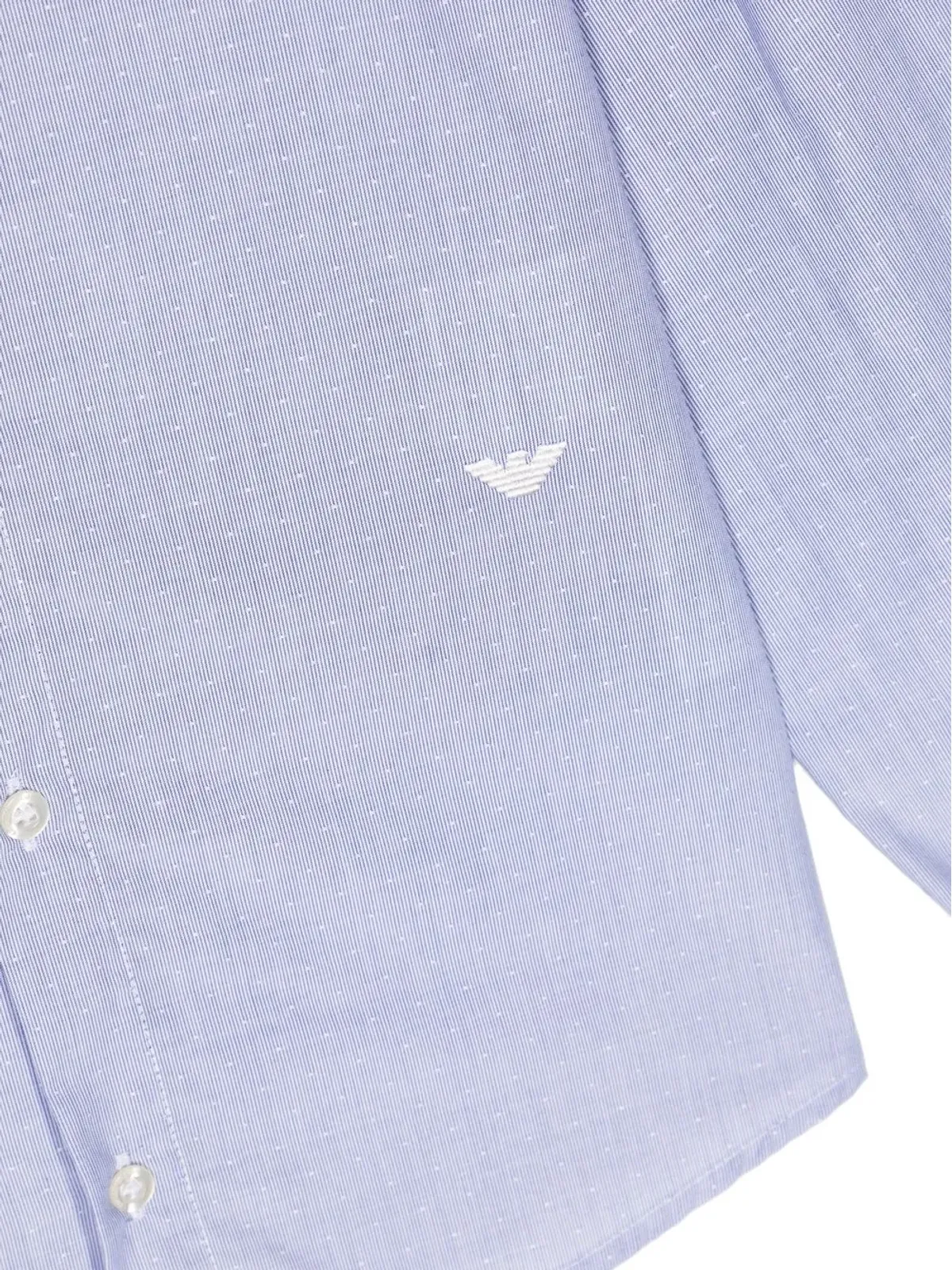 Emporio Armani Kids 刺繍ロゴ ドット柄シャツ - 画像3