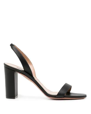 Aquazzura 95mmオープントゥレザーサンダル（ブラック） - サムネイル1
