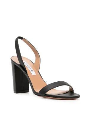 Aquazzura 95mmオープントゥレザーサンダル（ブラック） - サムネイル2