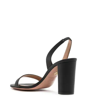 Aquazzura 95mmオープントゥレザーサンダル（ブラック） - サムネイル3