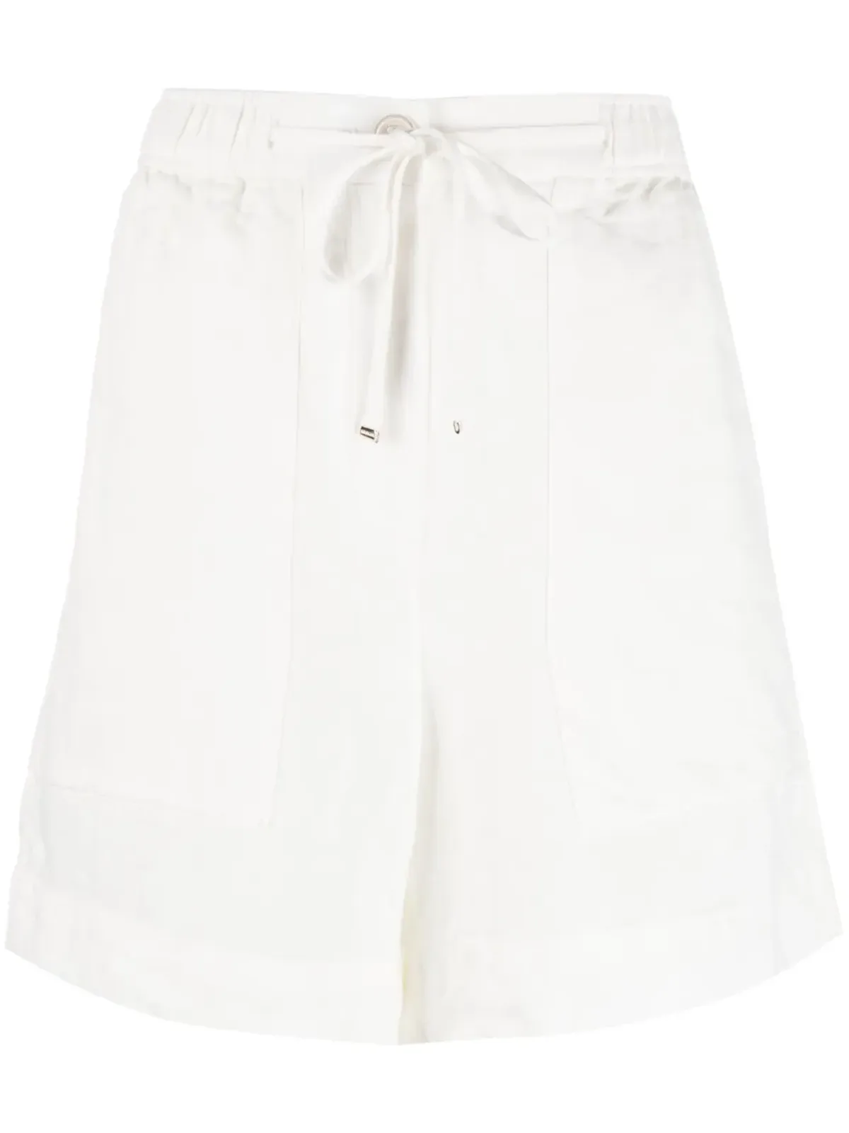 Tommy Hilfiger ハイウエスト ドローコード リネン ショートパンツ - White - 画像1