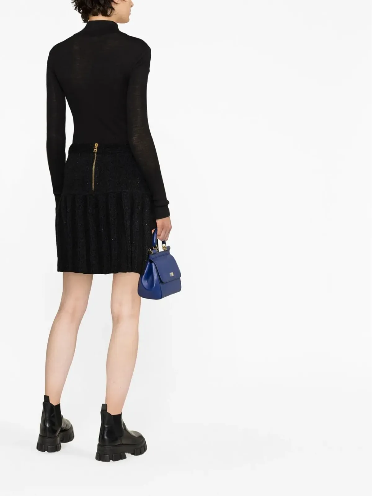 Balmain ハイウエスト ボタンディテール スカート - 画像4