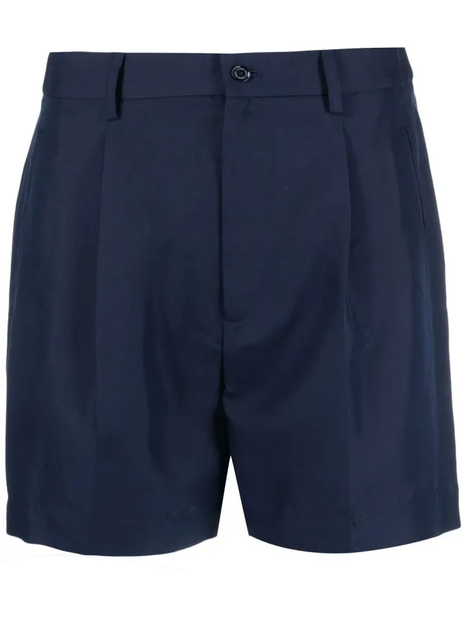 Ralph Lauren Collection Ralph Lauren Collection プリーツ入りシルクショーツ ブルーの商品画像
