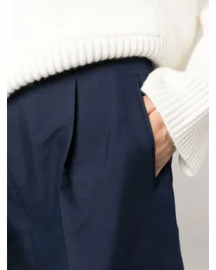 Ralph Lauren Collection プリーツ入りシルクショーツ ブルー - サムネイル5