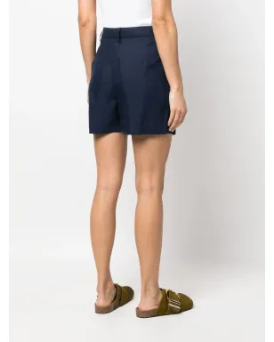 Ralph Lauren Collection プリーツ入りシルクショーツ ブルー - サムネイル4