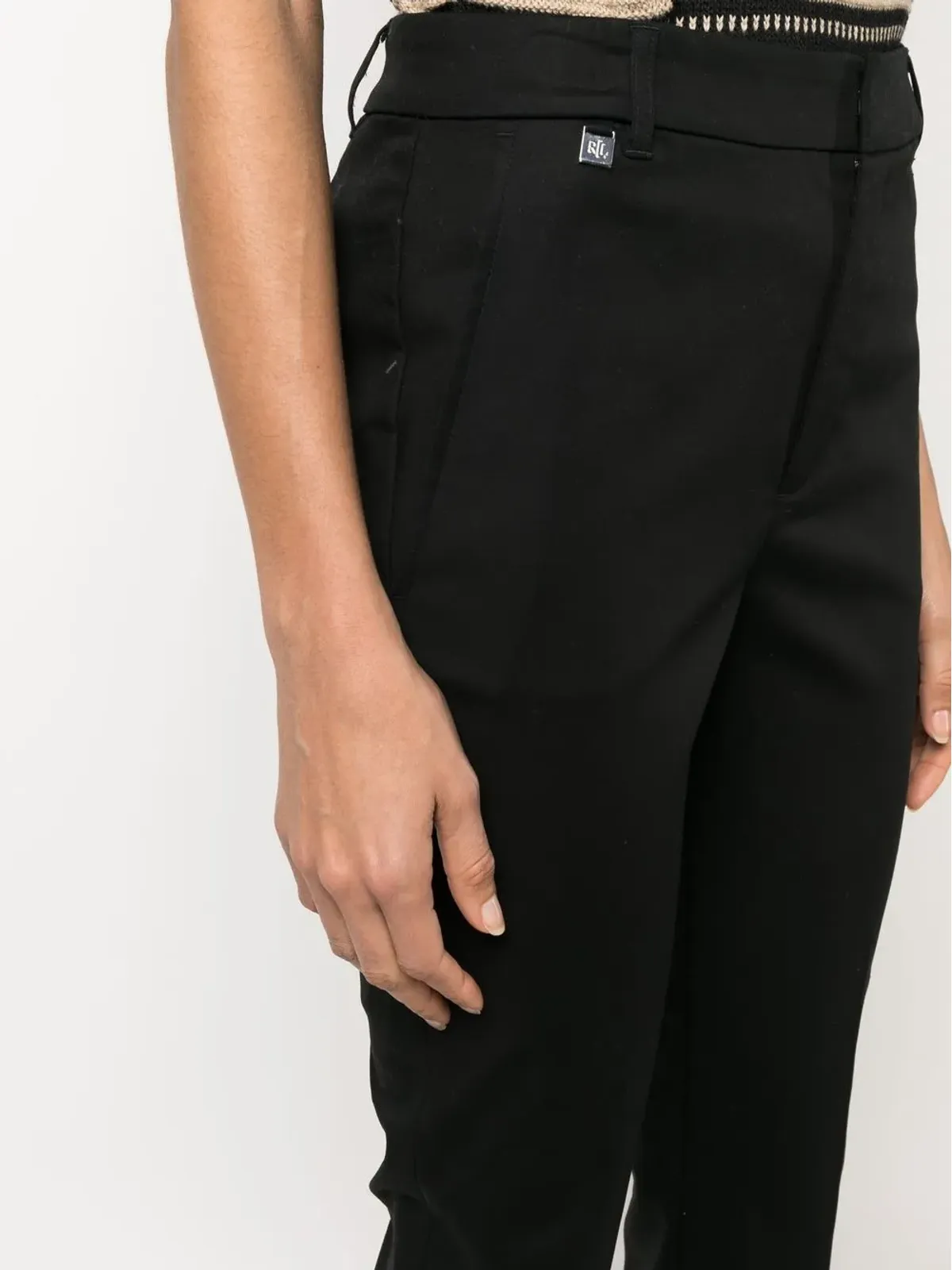 Lauren Ralph Lauren クロップド テーラードカットパンツ ブラック - 画像5