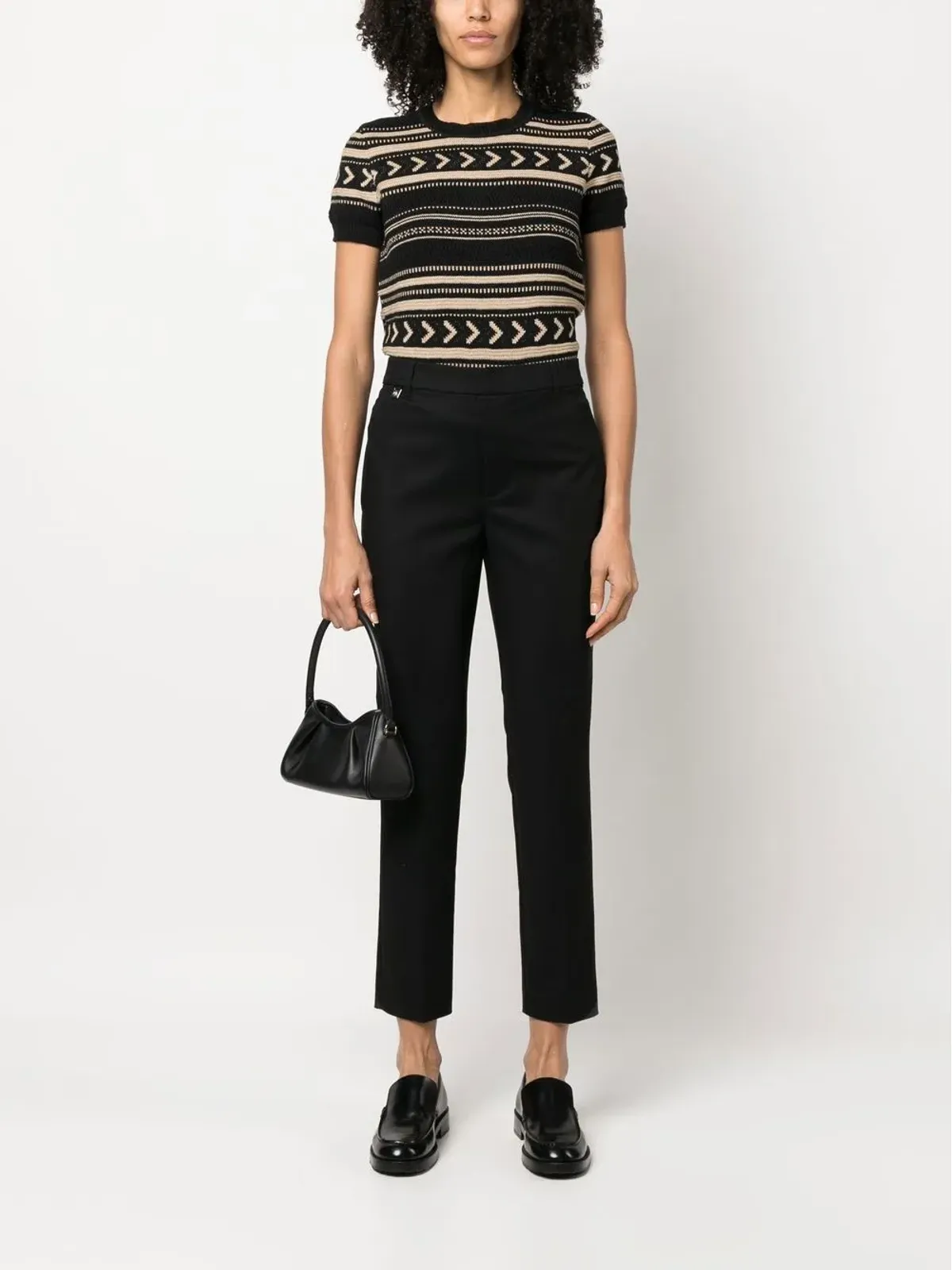 Lauren Ralph Lauren クロップド テーラードカットパンツ ブラック - 画像2