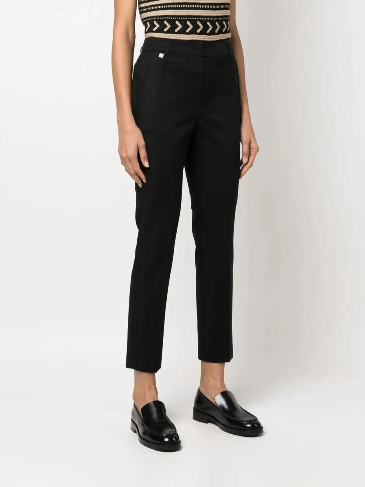 Lauren Ralph Lauren クロップド テーラードカットパンツ ブラック - 画像3