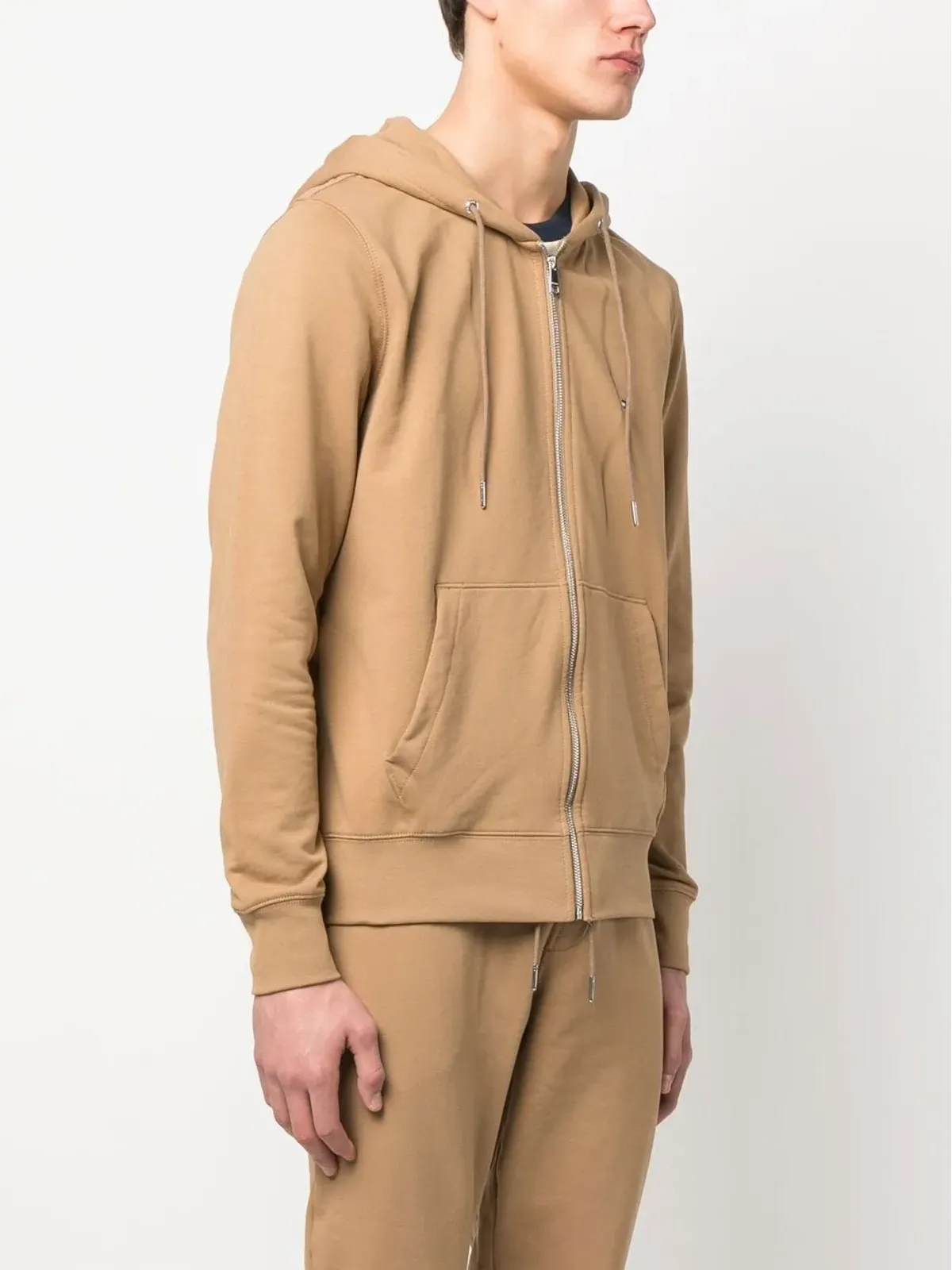 Tommy Hilfiger 1985 コットン ジップアップ フーディー ブラウン - 画像3