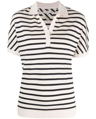 Tommy Hilfiger ストライプ柄 スプリットネック Tシャツ - サムネイル1