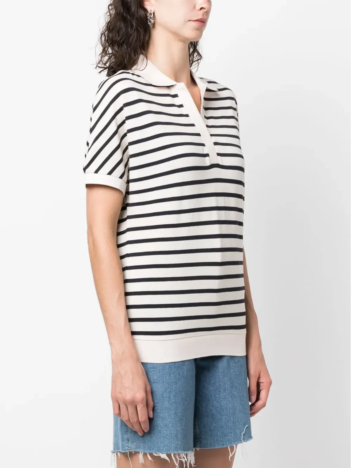 Tommy Hilfiger ストライプ柄 スプリットネック Tシャツ - 画像3