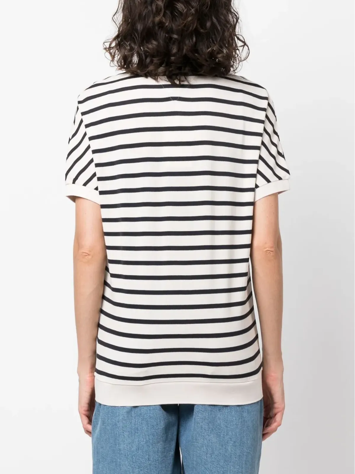 Tommy Hilfiger ストライプ柄 スプリットネック Tシャツ - 画像4