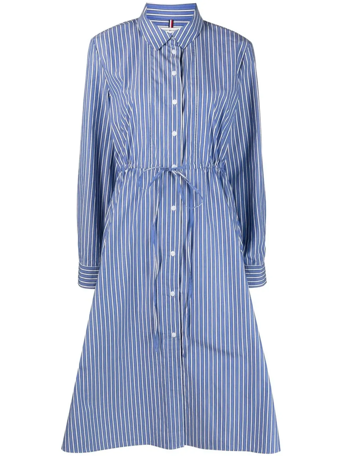 Tommy Hilfiger ストライプ柄ミディ丈シャツドレス - ブルー - 画像1