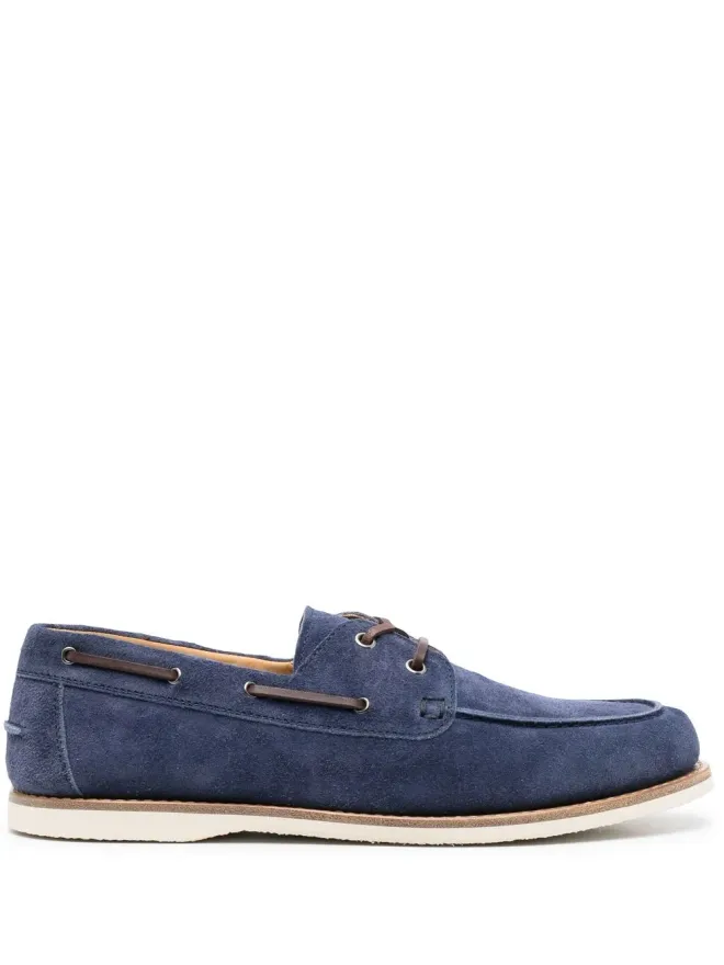 Brunello Cucinelli Brunello Cucinelli レースアップスエードボートシューズの商品画像
