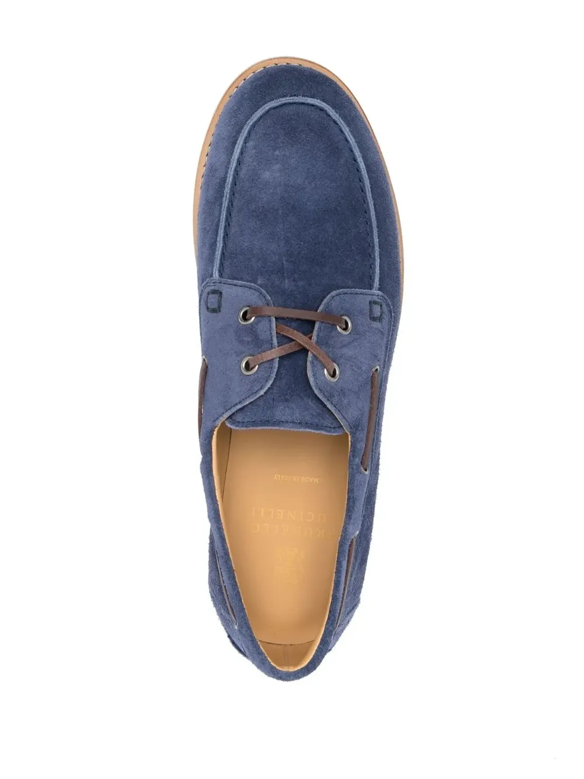 Brunello Cucinelli レースアップスエードボートシューズ - 画像4