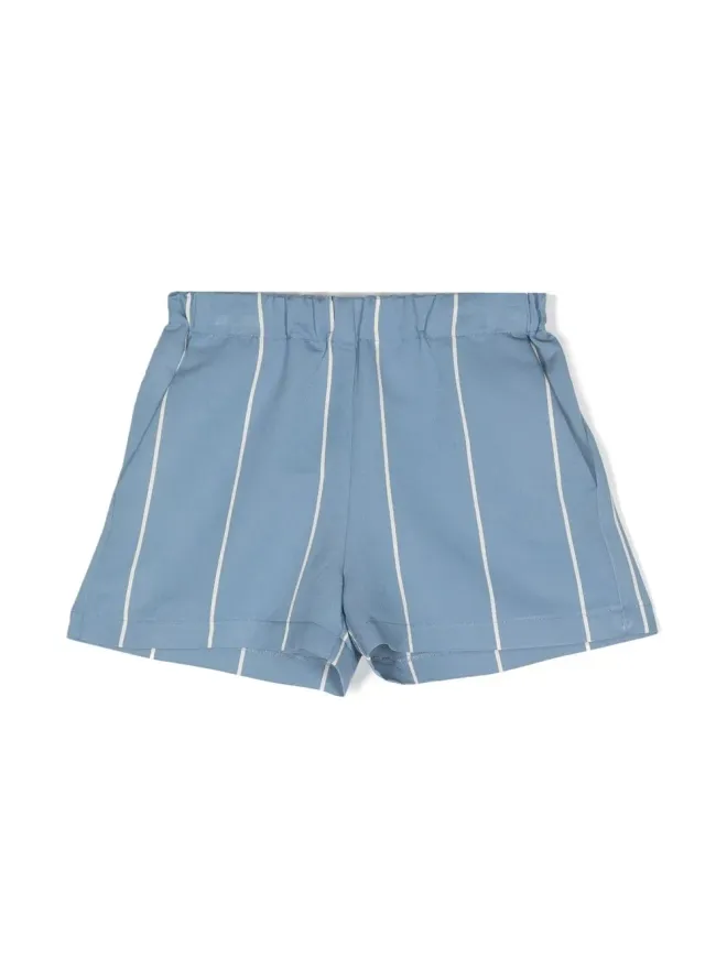 Douuod Kids Douuod Kids ストライプ柄ストレートショーツ ブルーの商品画像
