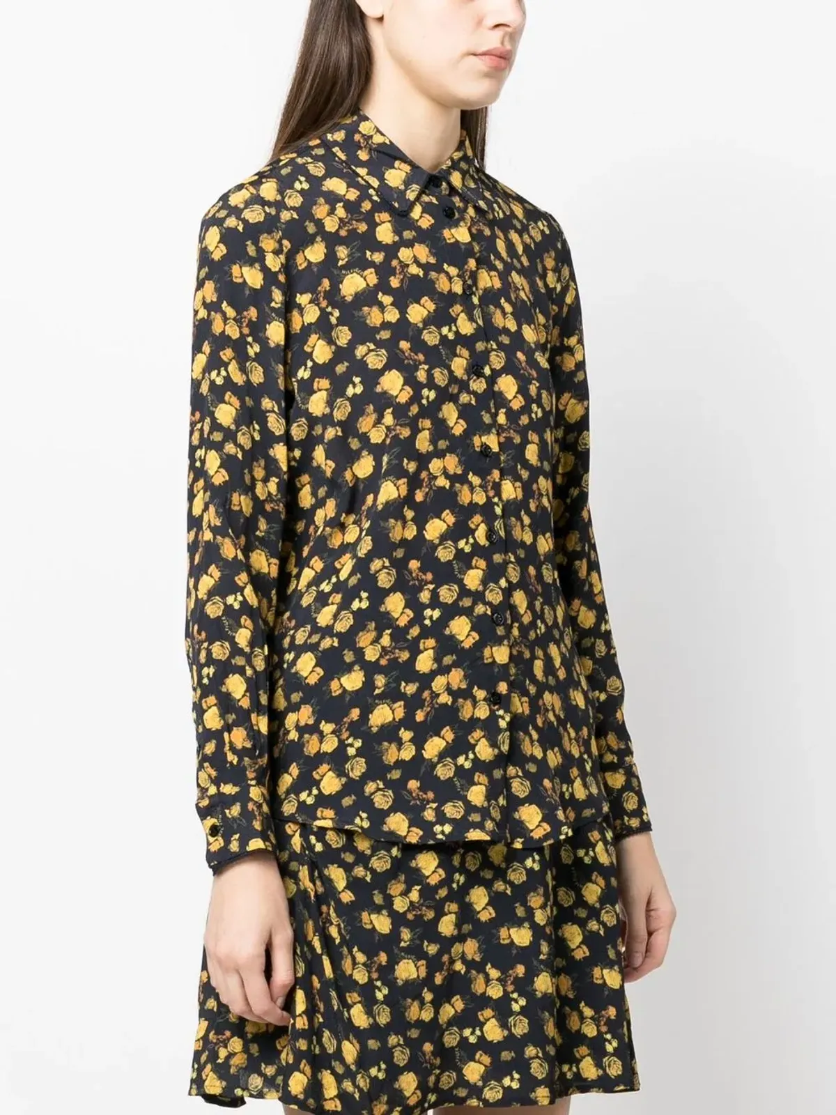 Tommy Hilfiger モス レギュラー クレープ ローズ シャツ - ブルー - 画像3
