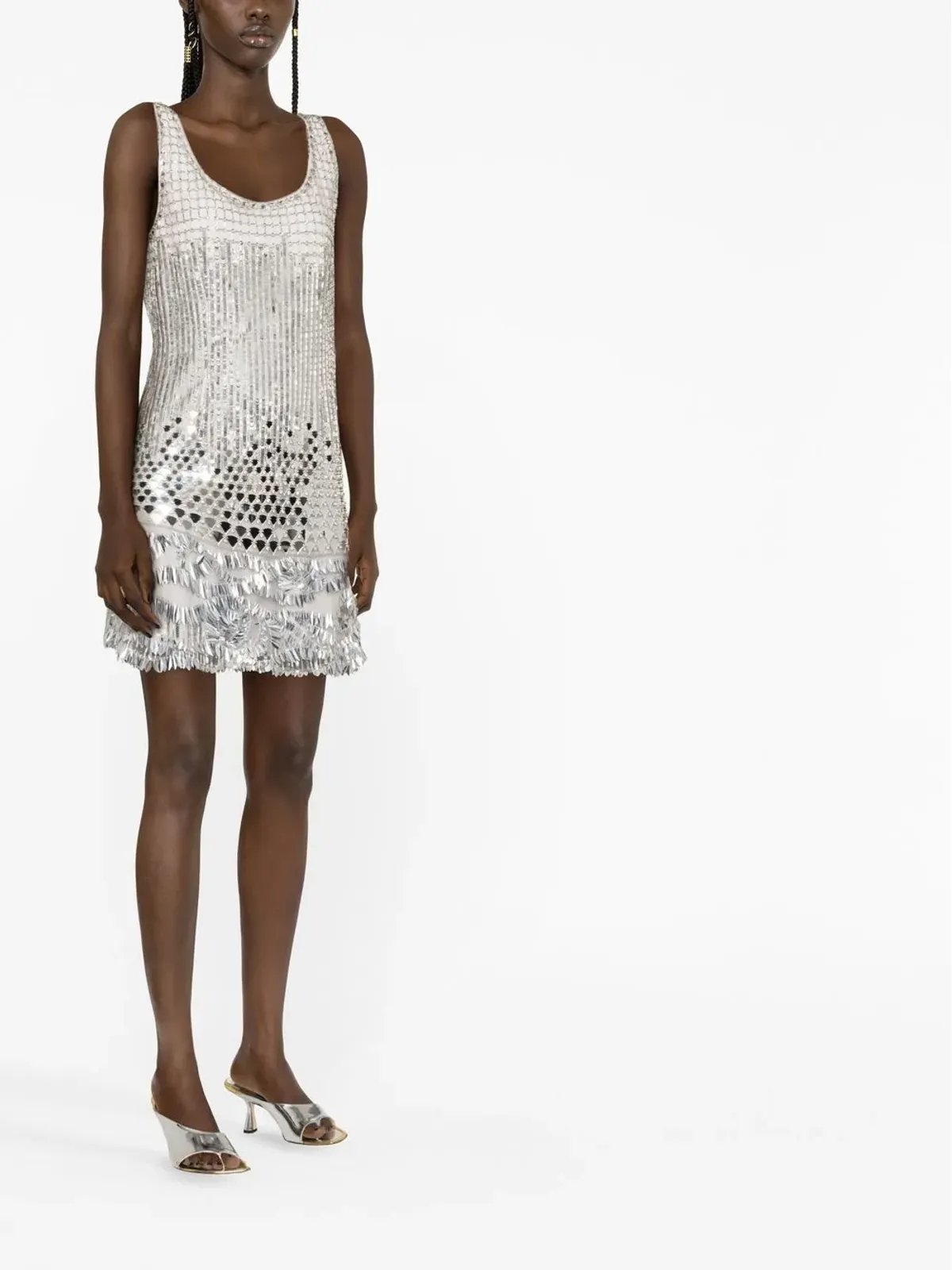 Alberta Ferretti スパンコール付きミニドレス - 画像2