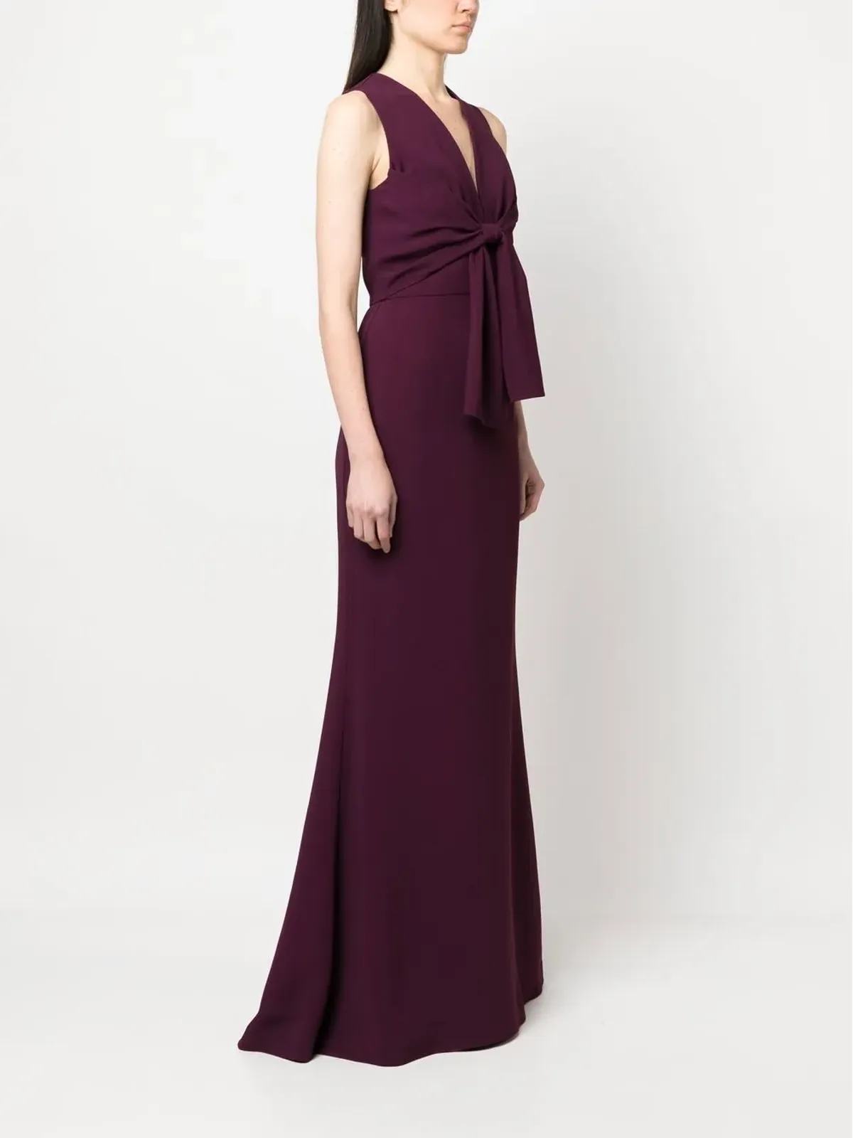 Elie Saab Vネック ノースリーブ ドレス - 画像3