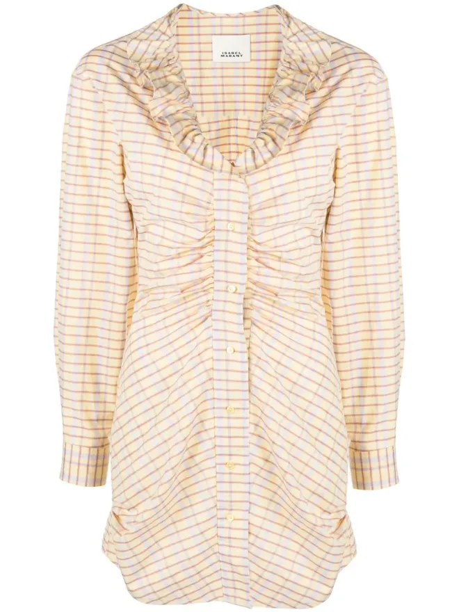 Isabel Marant ISABEL MARANT Coral shirt dress - Yellowの商品画像