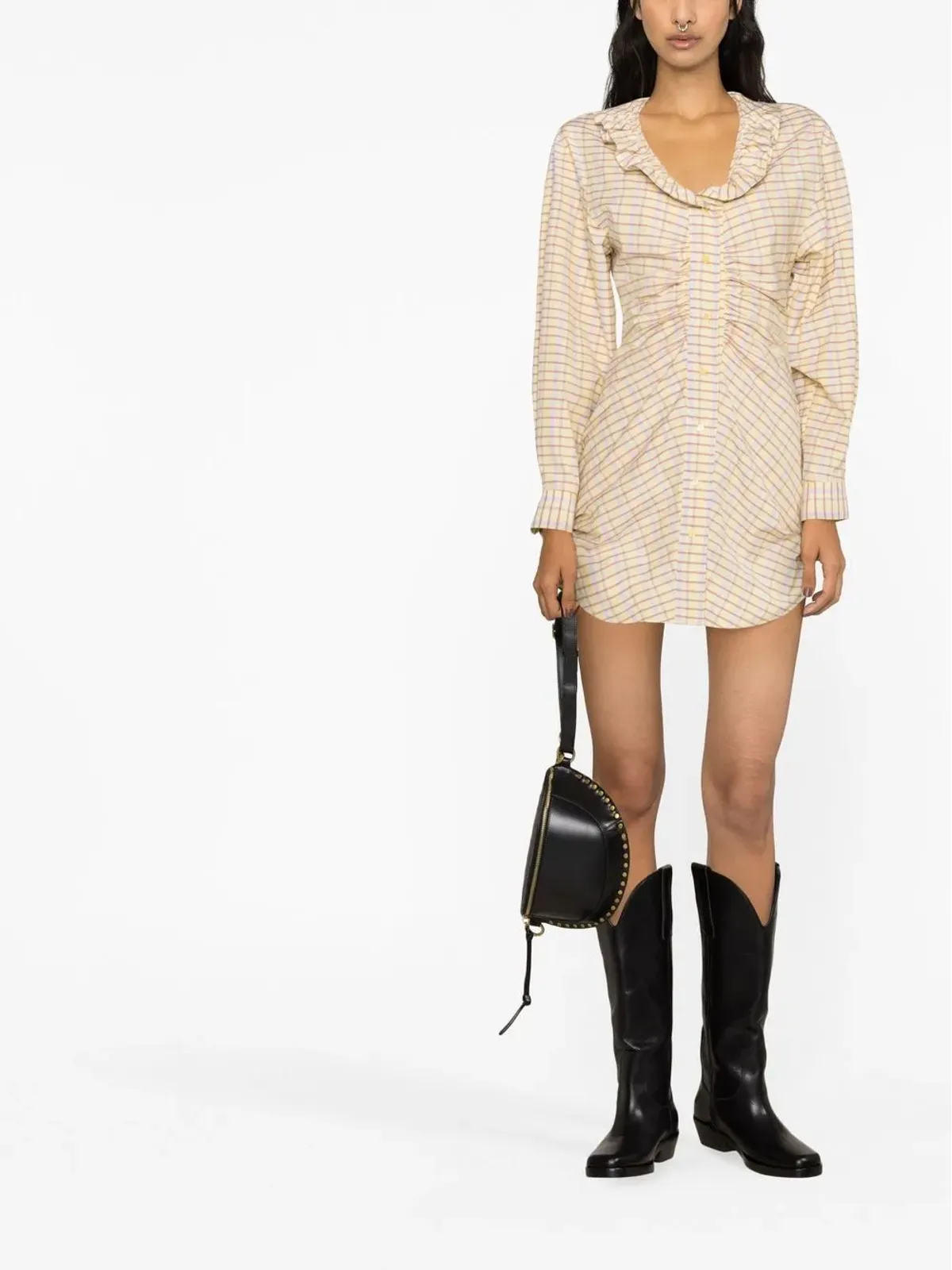 ISABEL MARANT Coral shirt dress - Yellow - 画像2
