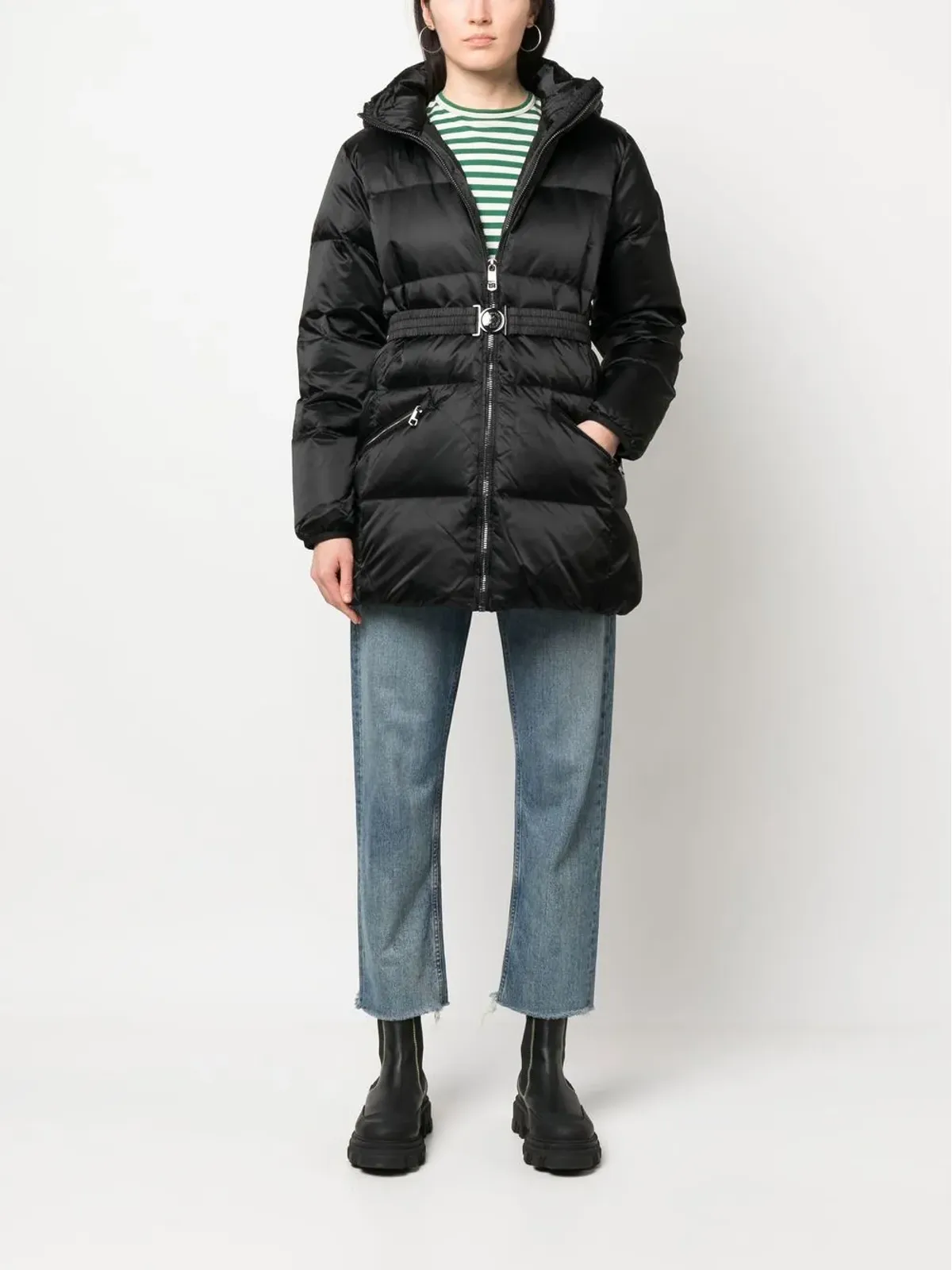 Tommy Hilfiger ジップアップフード付きダウンジャケット - 画像2