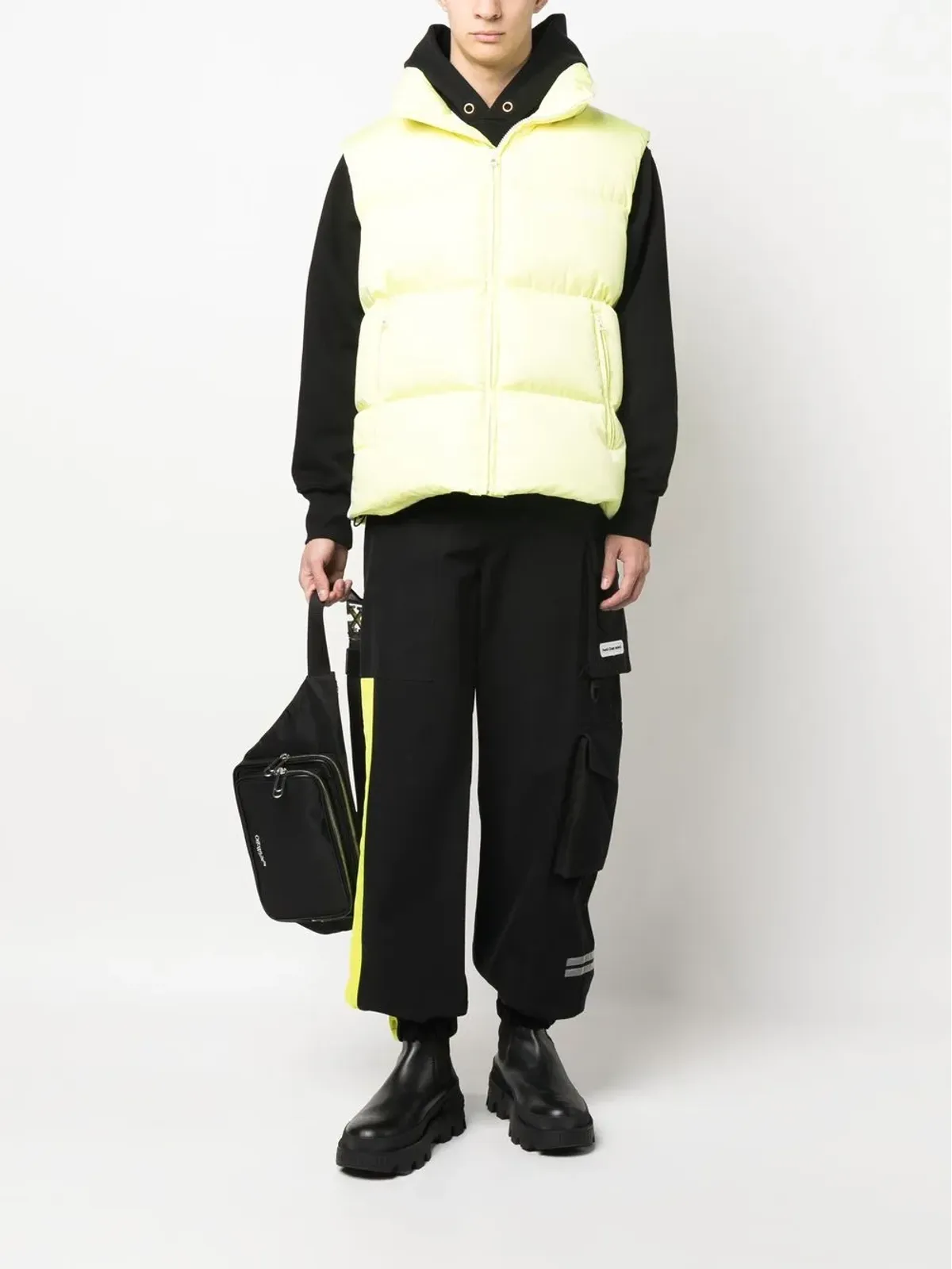 Palm Angels ジップファスナー付きパディッドジャケット - Yellow - 画像2