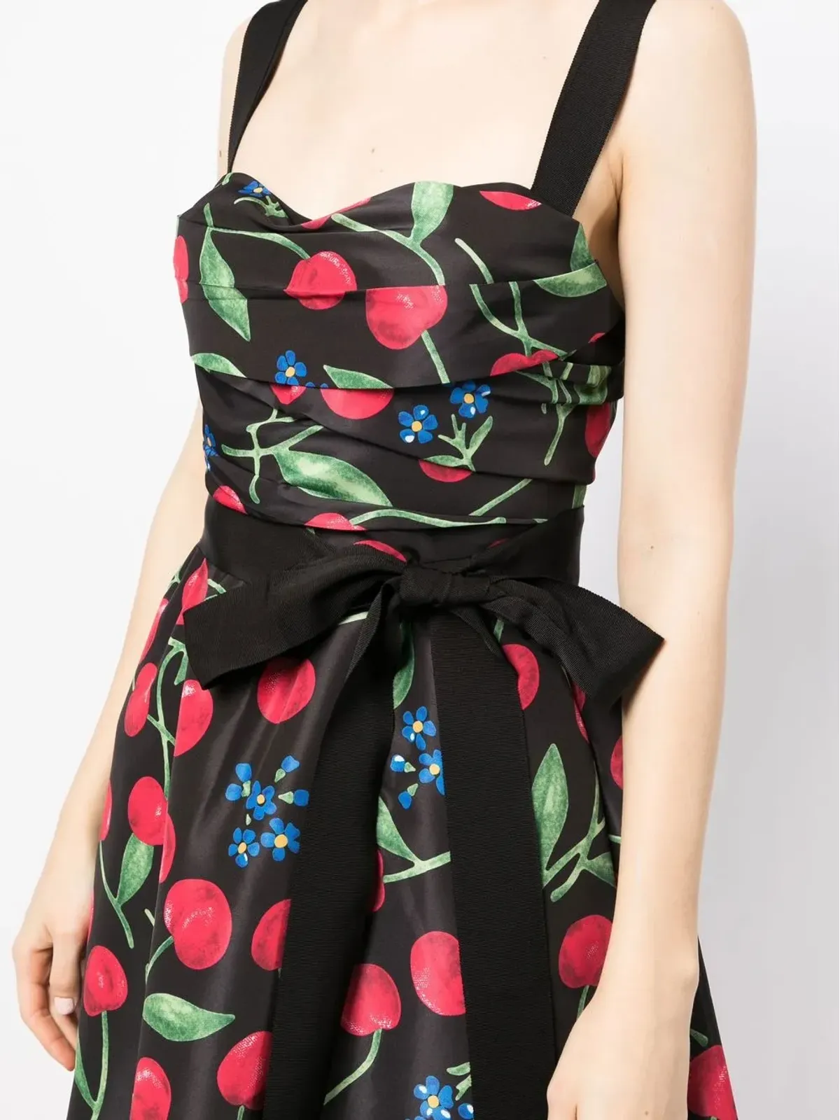 Carolina Herrera 全面チェリープリントドレス - 画像5