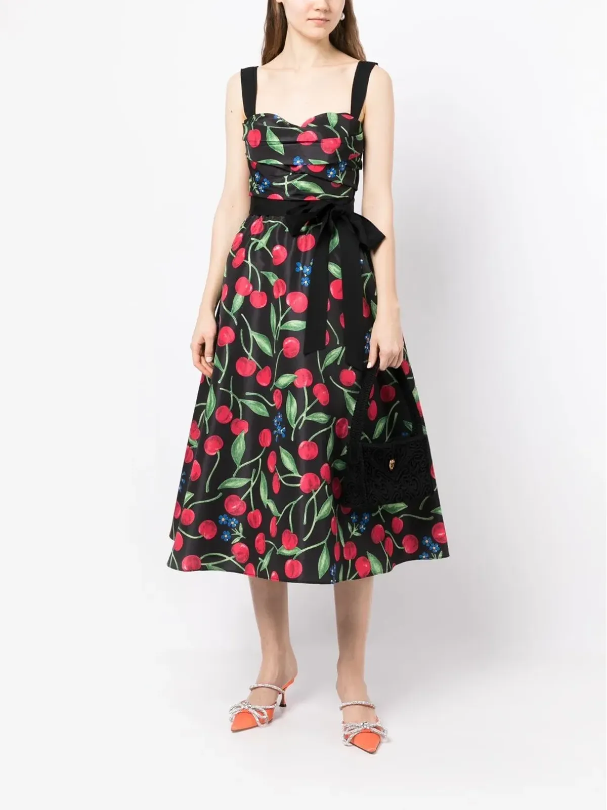Carolina Herrera 全面チェリープリントドレス - 画像2