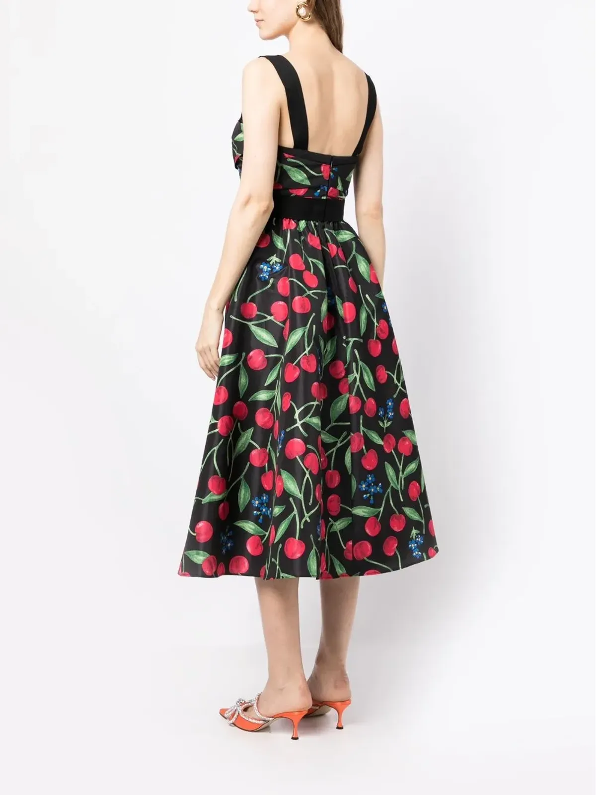 Carolina Herrera 全面チェリープリントドレス - 画像4