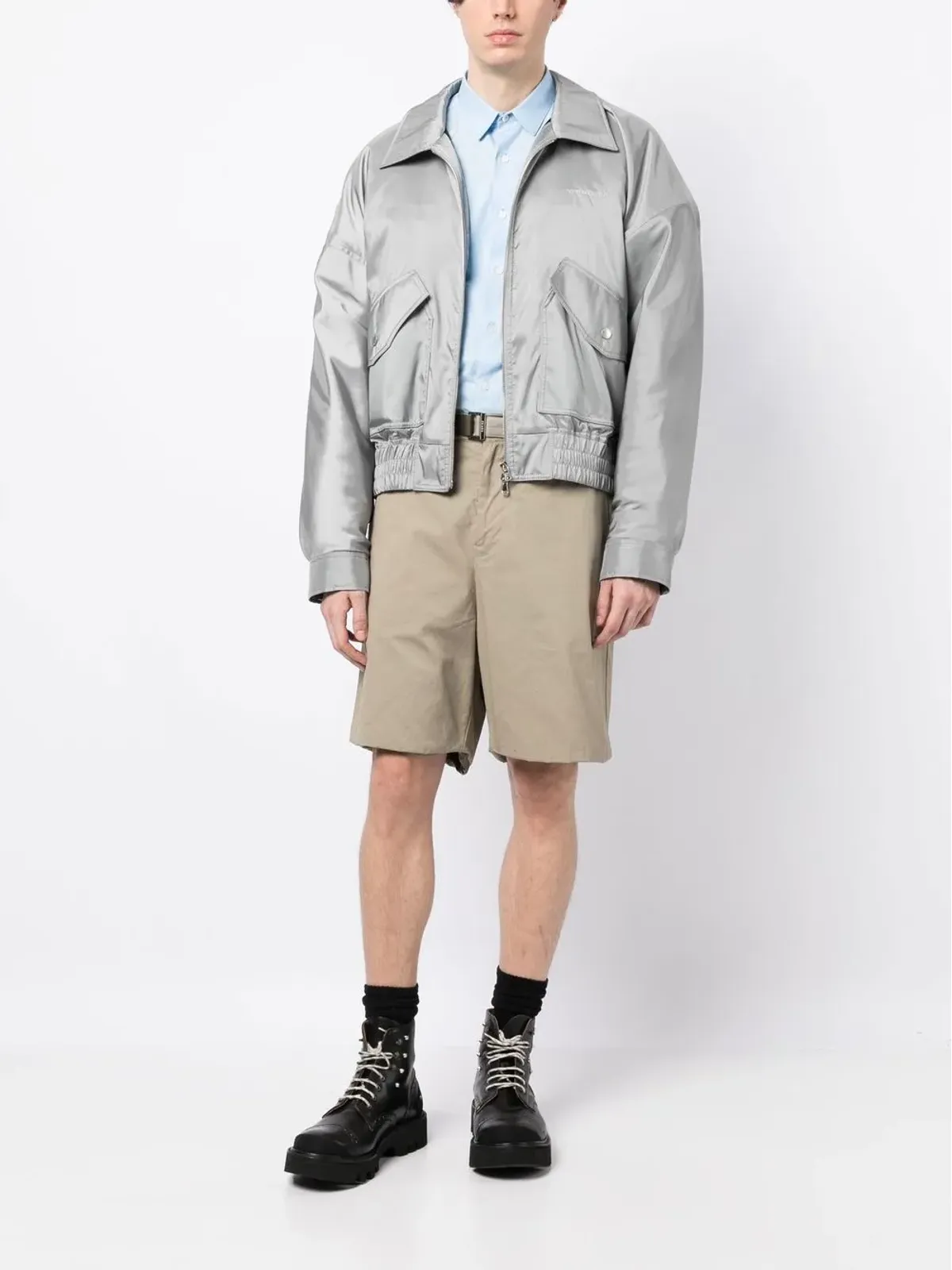 sacai ベルテッドウェスト バミューダショーツ - 画像2