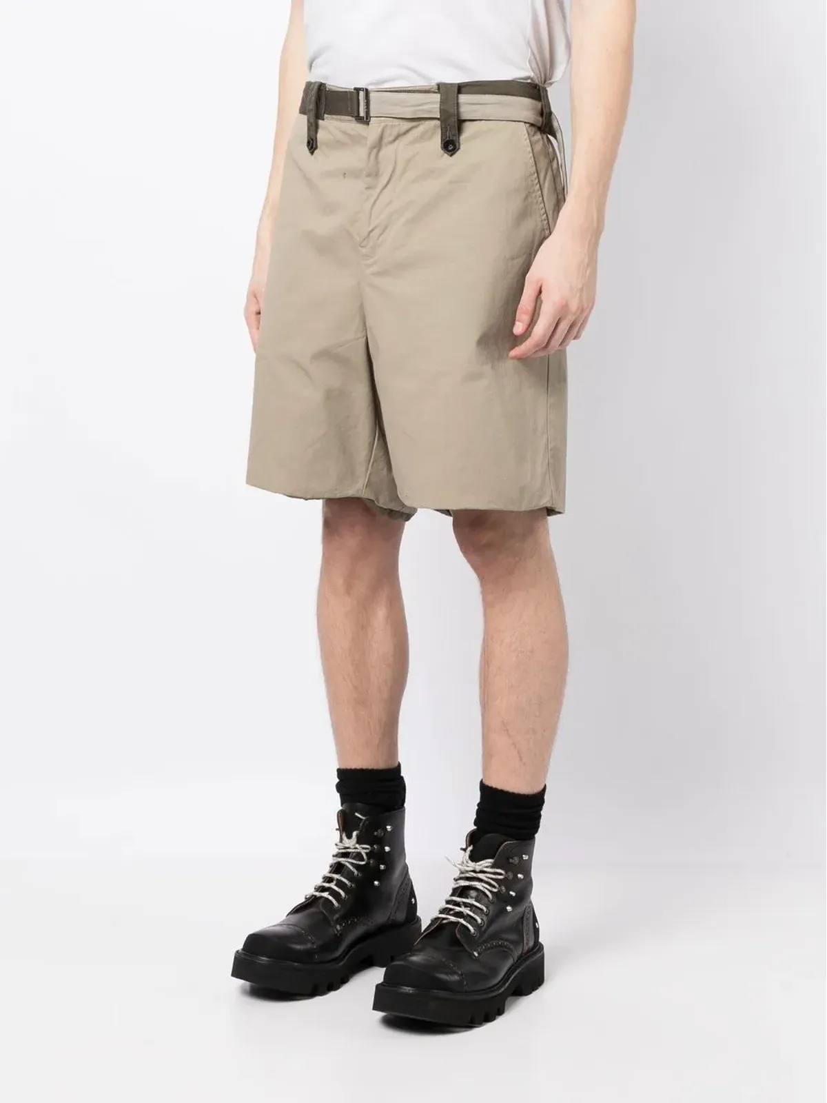 sacai ベルテッドウェスト バミューダショーツ - 画像3