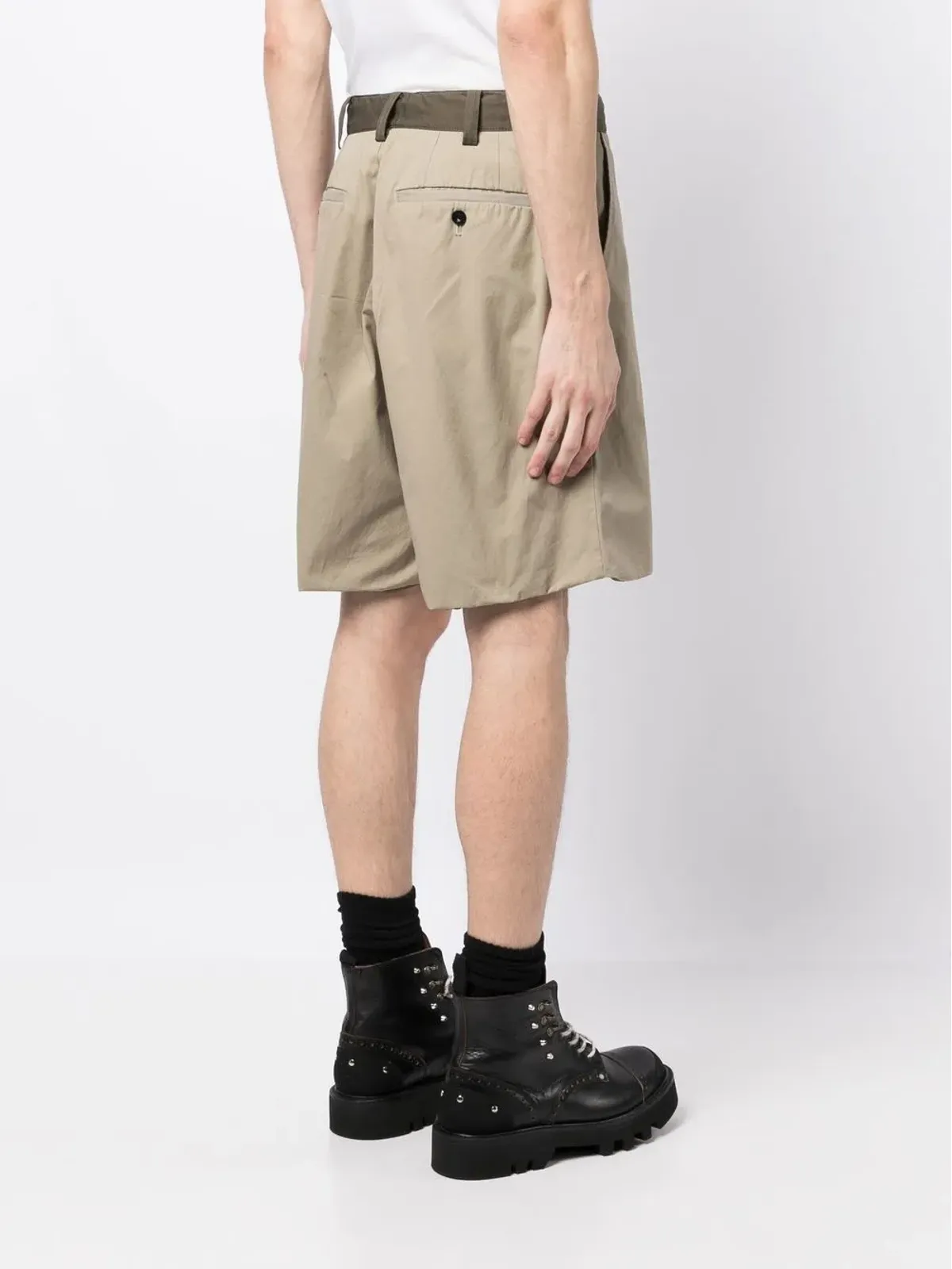 sacai ベルテッドウェスト バミューダショーツ - 画像4