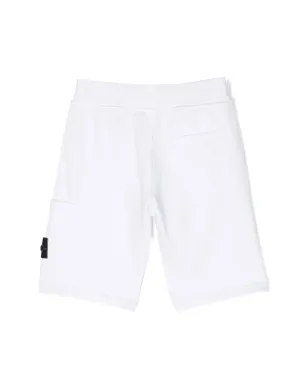Stone Island Junior Compass-badge track shorts - White - サムネイル2