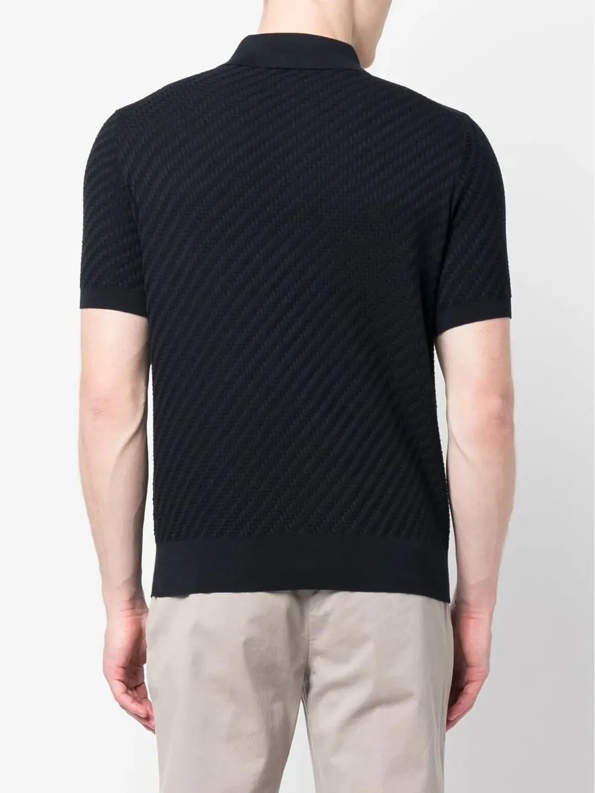 Brioni ワッフルニットポロシャツ - 画像4