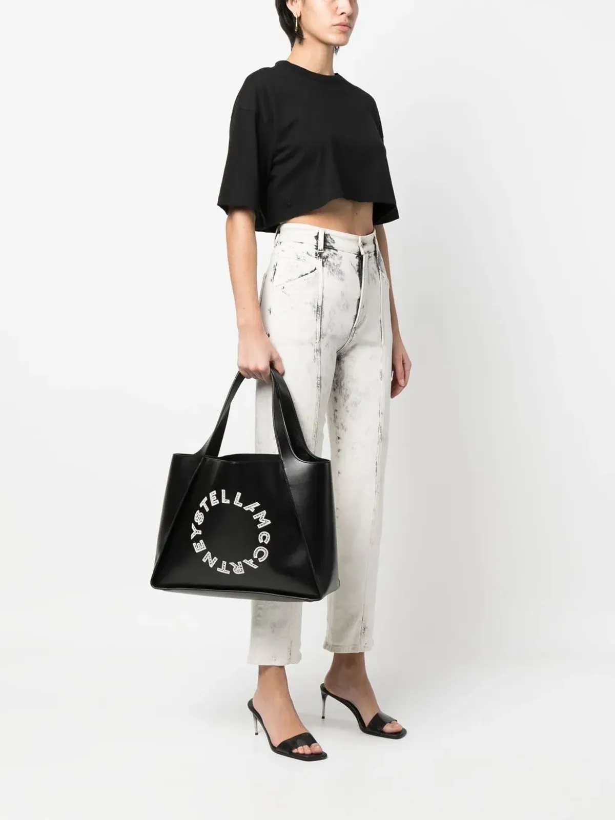 Stella McCartney ブロデリエ・アングレーズ ロゴ トートバッグ - 画像2