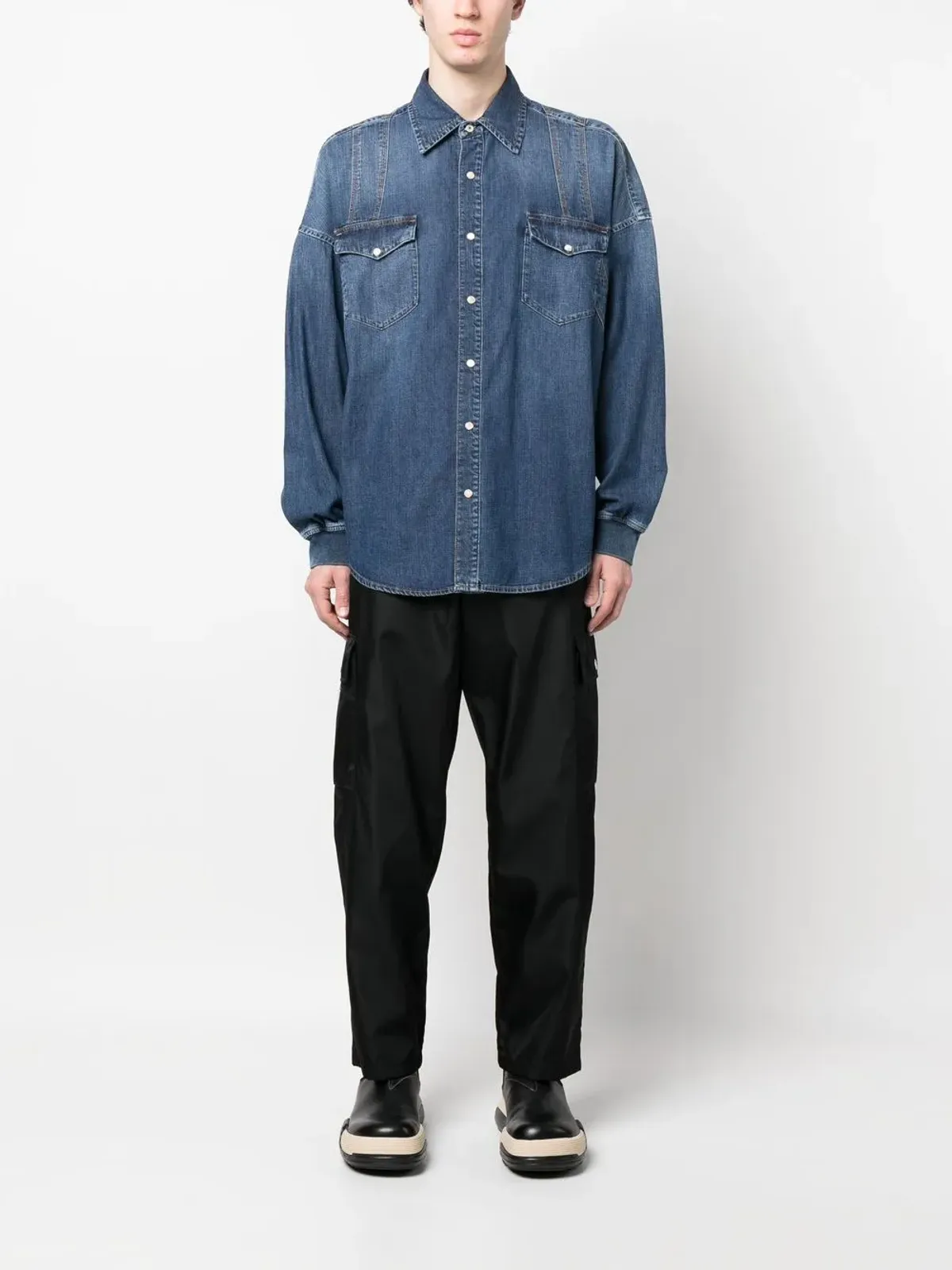 Alexander McQueen 長袖デニムシャツ - 画像2