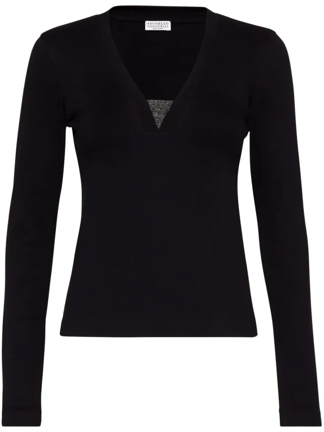 Brunello Cucinelli Brunello Cucinelli モニリモチーフ付きTシャツの商品画像